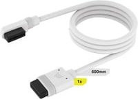 Corsair iCUE LINK Slim-Kabel, 90 Grad abgewinkelt, Weiß, Länge: 60 cm - Bild 1