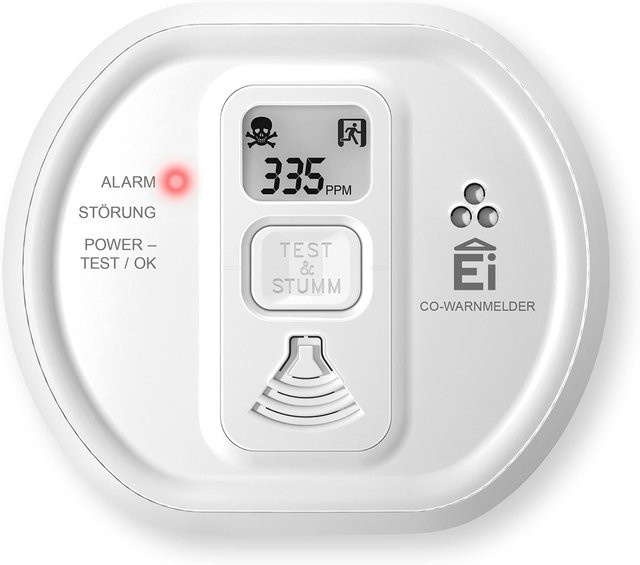 Ei Electronics Kohlenmonoxidmelder Ei208D mit Display und 10-Jahres-Batterie in Weiß - Bild 1