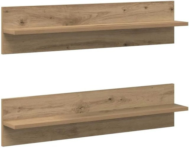 vidaXL Wandregal Set 2 Stück Artisan-Eiche, Farbe Braun, B/H/T: 80 x 11,5 x 18 cm - Bild 1