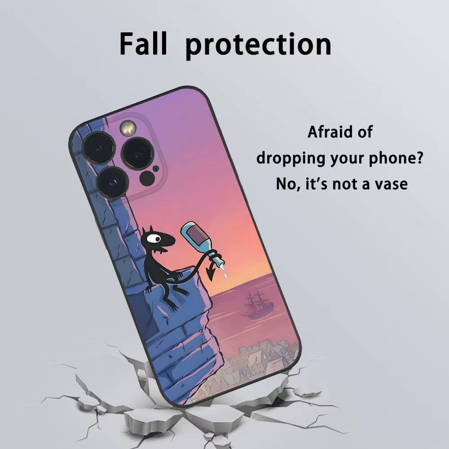 Anime D-Disenchantment Luci Handyhülle für iPhone 16 15 14 13 Pro Max Plus Mini Frosted Black Soft Shell Schutzhülle - Bild 6