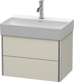Duravit Waschtischunterschrank Compact XSquare wandhängend, Farbe Beige, Matt, B/T/H: 58,4 x 39,0 x 39,7 cm - Bild 1