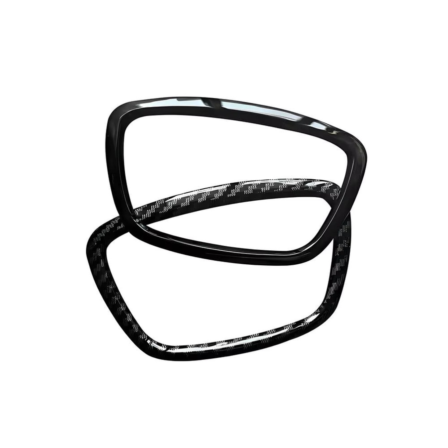 ABS Lenkrad Center Panel Logo Rahmen Kreis Aufkleber Abdeckung für Audi A3 A4L A7 A6L A8 Q3 Q5 Q7 in Schwarz - Bild 4