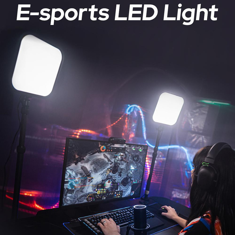 Godox ES30 Esports LED-Lichtpanel mit Desktop-Lichtstativ, 35 W, Schwarz, Farbtemperatur 2800 K bis 6500 K - Bild 6