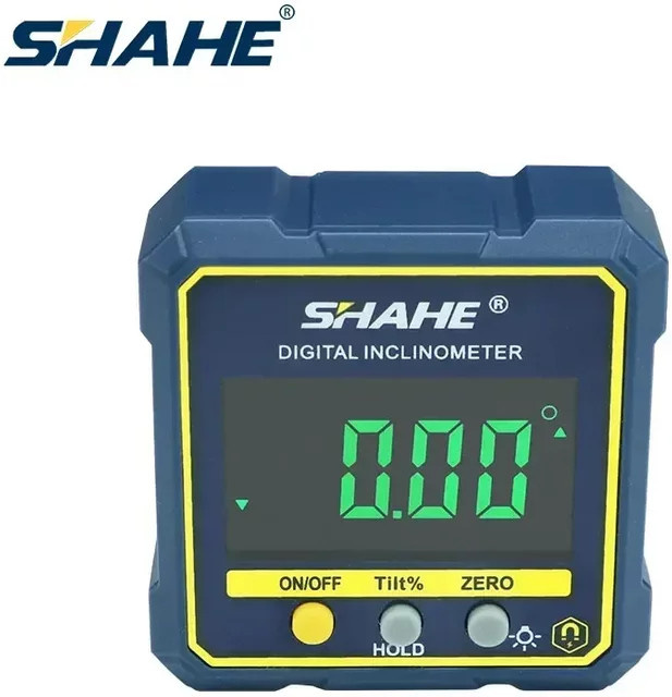 SHAHE Digitaler Winkelmesser mit magnetischer Basis und Hintergrundbeleuchtung als Neigungsmesser und Wasserwaage - Bild 1