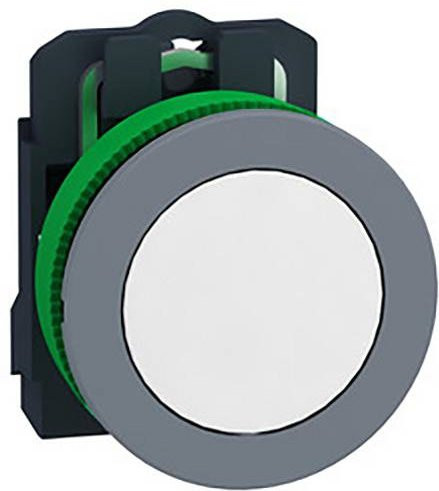 Schneider Electric XB5FA11C0 Drucktaster aus Kunststoff, tastend, bündig, weiss und grau - Bild 1