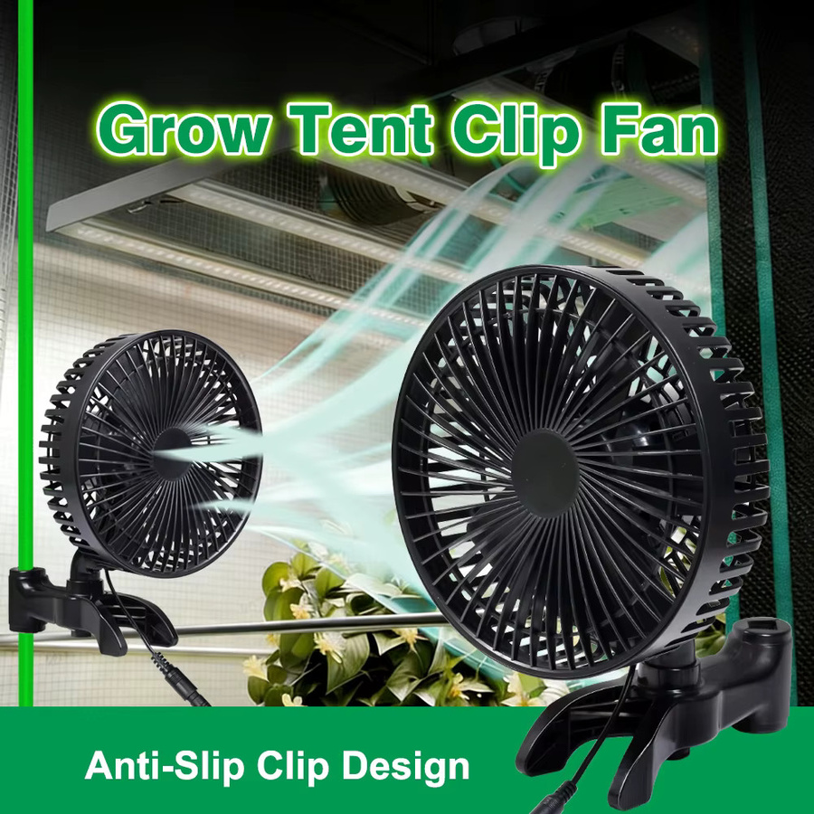 TRANYTON Grow Tent Lüfter mit EC-Motor und Smart-Steuerung in Schwarz mit automatischer Oszillation und Clip-Ventilator für die hydroponische Belüftung - Bild 7