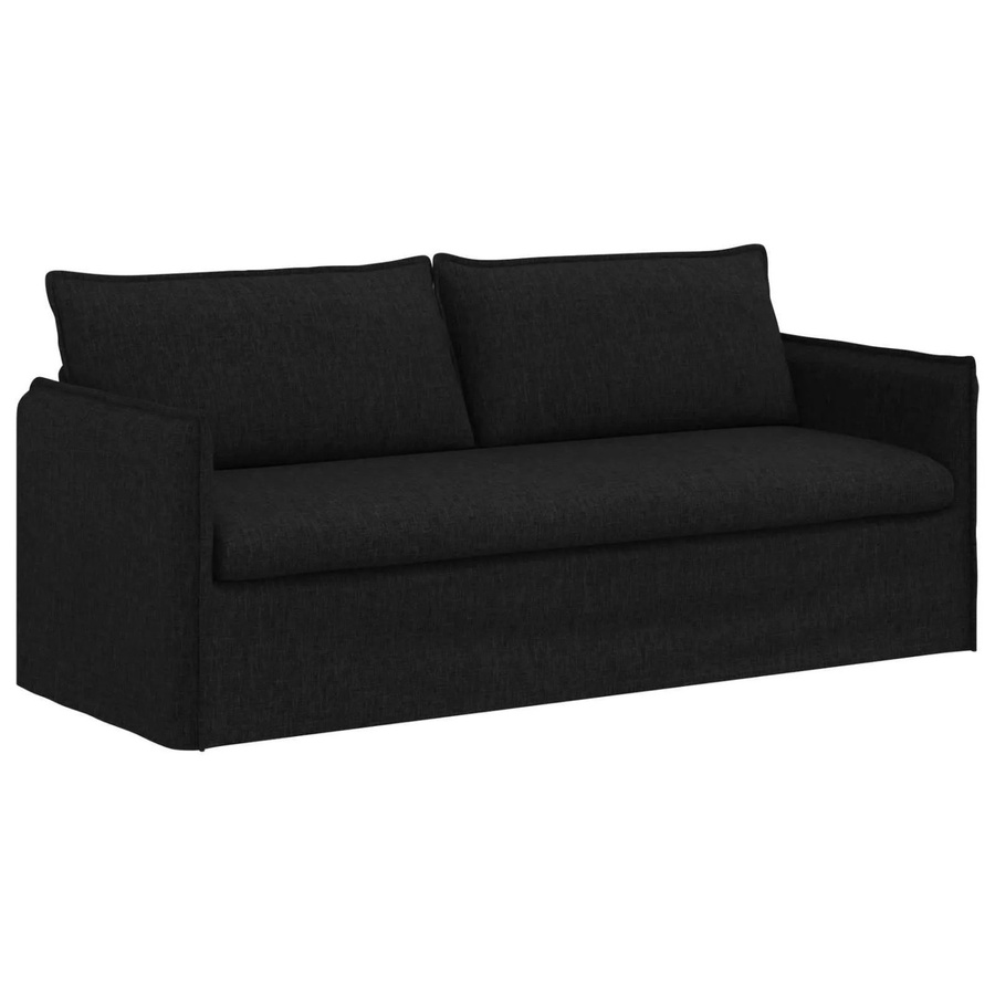 vidaXL Sofa Schwarz aus Stoff mit Metallrahmen B/T/H: 196 x 82 x 85 cm - Bild 2