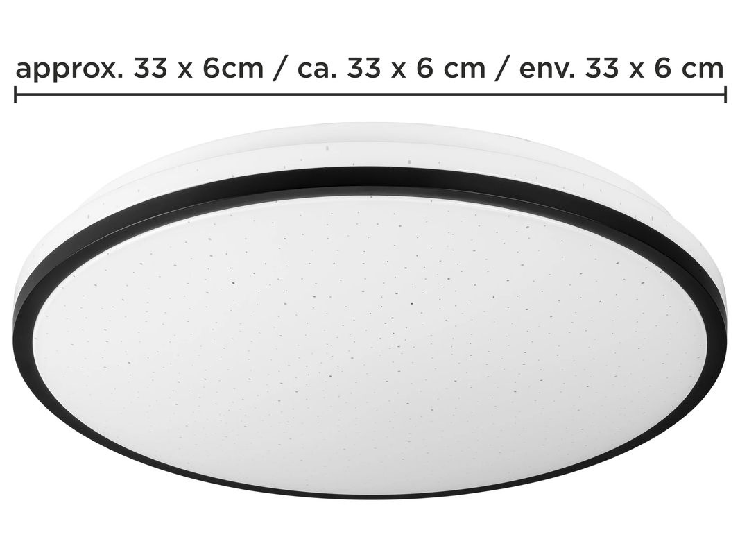 LIVARNO LED Deckenleuchte Sternenhimmel mit RGBW-Effekt und Fernbedienung, Schwarz/Chrom, Durchmesser: 33 cm - Bild 3
