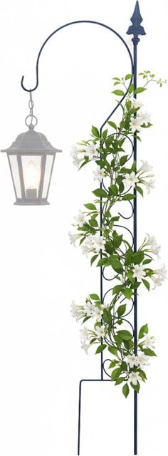 Relaxdays Hirtenbogen Rankhilfe aus Stahl in Schwarz mit Haken, steckbar, Höhe: 116 cm, Breite: 28 cm - Bild 1