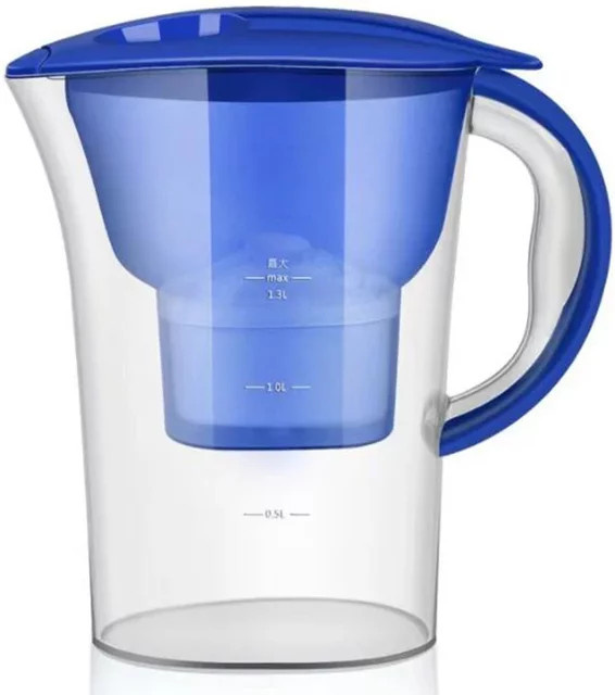 ATWFS Wasserfilter Krug mit 2,5 l Kapazität und vierschichtiger Filtertechnologie in Blau - Bild 1