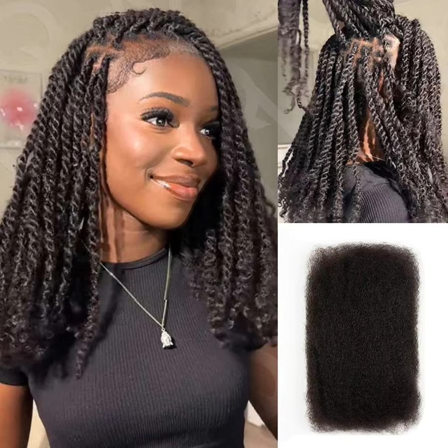 Debut Afro Kinky Curly Bulk Echthaar, Peruanisches Haarverlängerungshaar - Bild 2