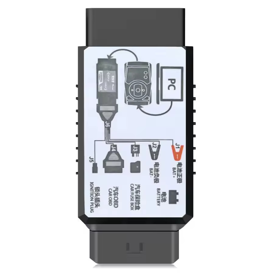 Xhorse VVDI 8A Non-Smart Key Adapter für Toyota in Schwarz zur Verwendung mit VVDI2, VVDI Max und Mini OBD Werkzeugen - Bild 2