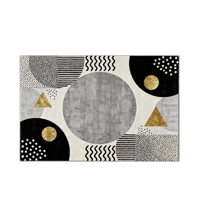 VIKAMA Kristallteppich mit abstraktem geometrischem Design, rutschfest, modern, mehrfarbig, Rechteckig, B/T: 60 x 40 cm - Bild 2