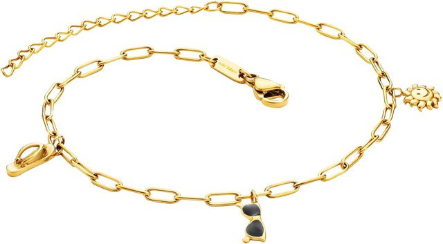 Julie Julsen Fußkette Edelstahl, vergoldet, Gold - Bild 1