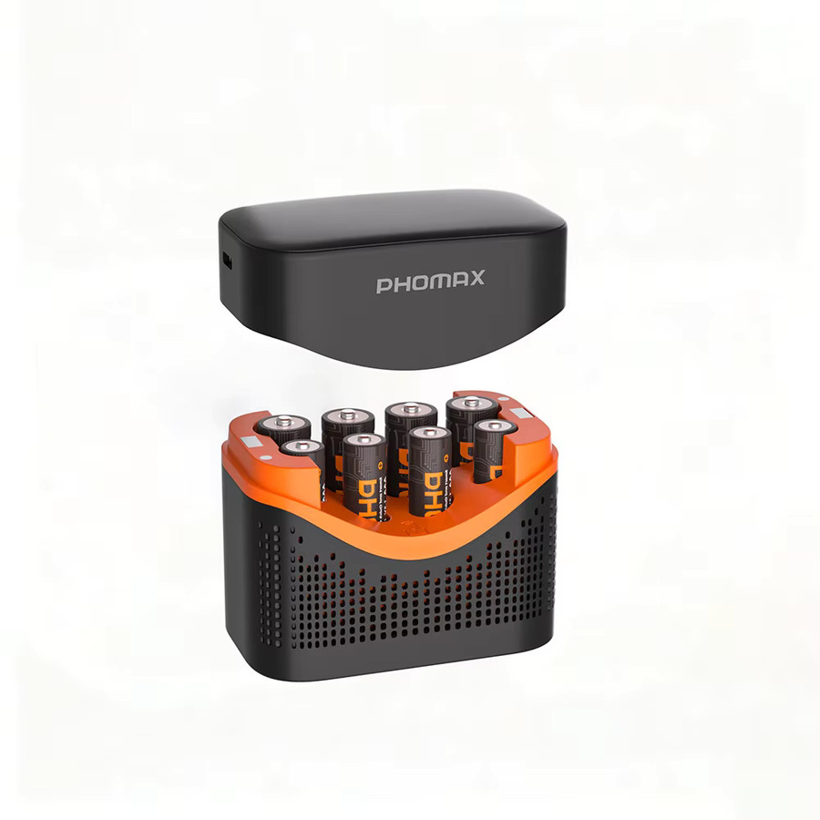 PHOMAX Wiederaufladbare Lithium-Batterien AA 4200mWh und AAA 1100mWh mit 8-Slot-Ladegerät für Maus und Fernbedienung - Bild 6