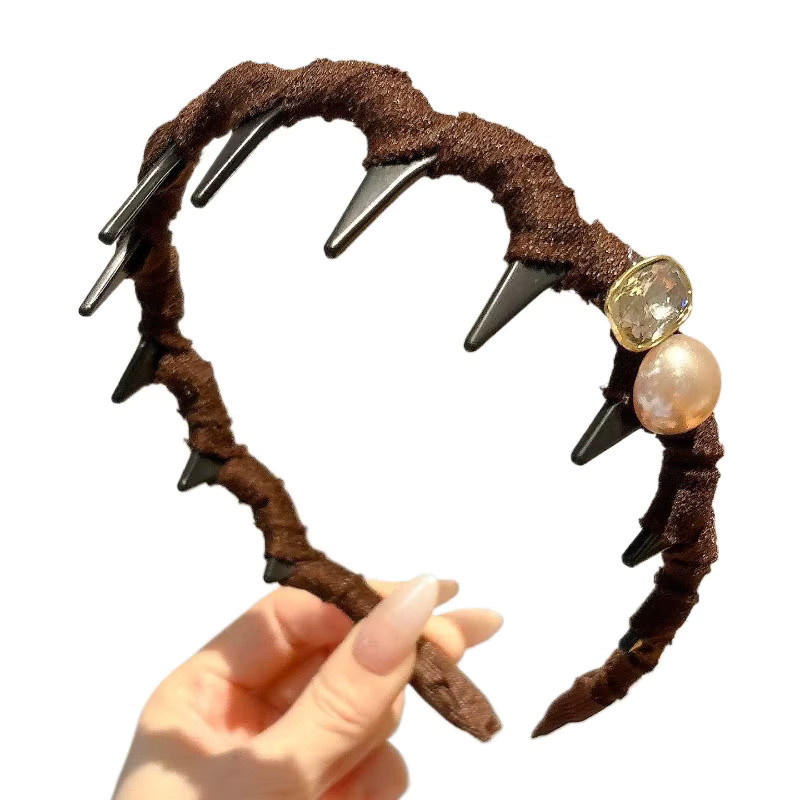 Vintage-Stirnband, geflochten, Strasssteine, Unisex - Bild 6