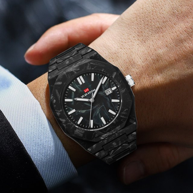 VA VA VOOM Armbanduhr, Quarz, Schwarz, Silikon, 40 mm, Herren - Bild 1