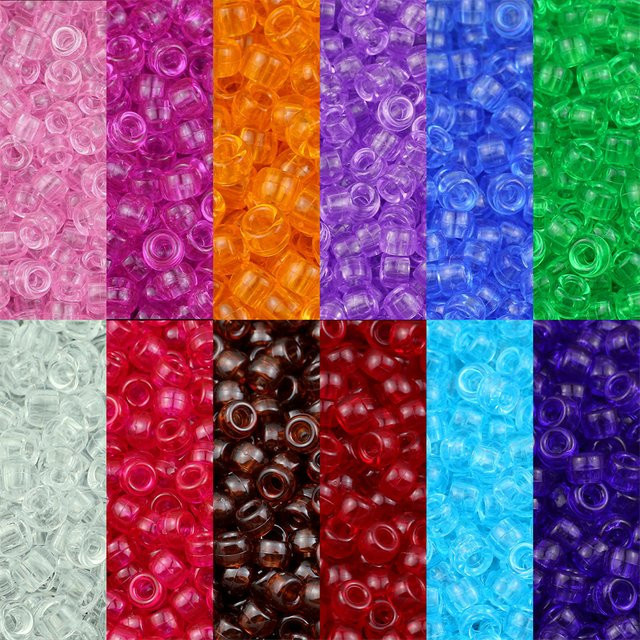 JHNBY Perlen, bunt, transparent, 6x9mm, für Schmuckherstellung - Bild 1