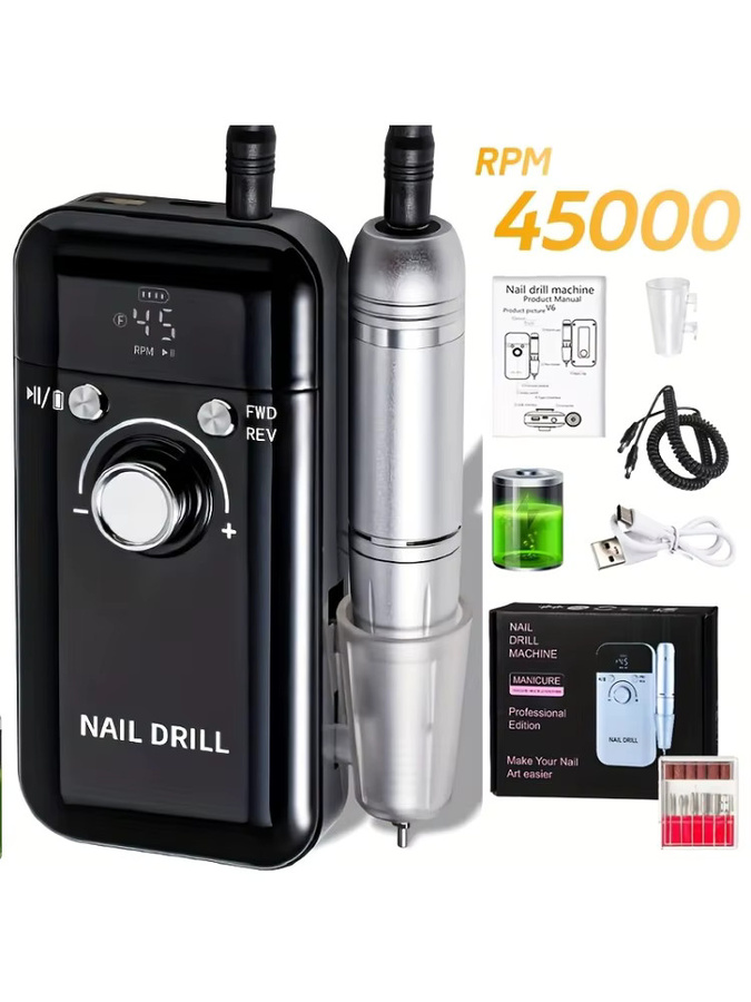 DianaBeauty Nagelbohrmaschine, 45000RPM, Elektrisch, mit LCD-Display - Bild 7
