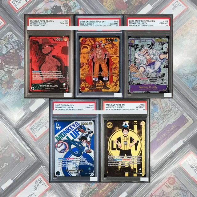 Bandai One Piece DIY PROXY OPCG Sammelkarten, 25. Jubiläums-Kollektion, EB02 Extra Booster, Monkey D. Luffy Alternate Art Gem MT10 Karte - Bild 1