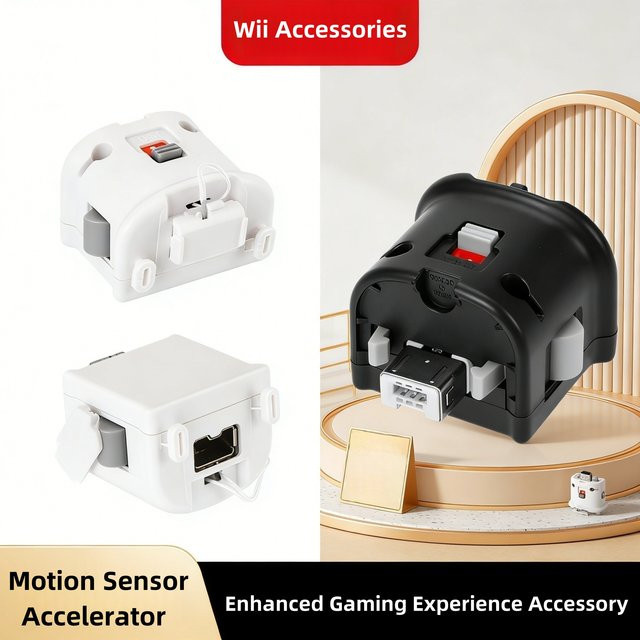 Benicabaly Motion Plus Adapter für Wii-Fernbedienung, externes Beschleunigungssensor-Modul in Weiß - Bild 1