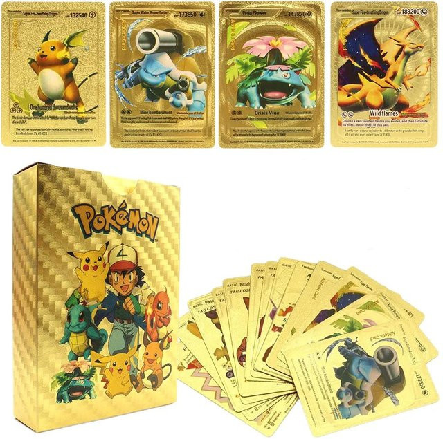 Pokemon Karten Sammlung, 27-teiliges Set, gold, bunt / mehrfarbig - Bild 1