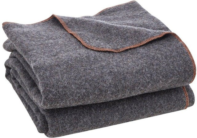 Woll-Campingdecke Buying Solutions MB aus Wollmischung, Dunkelgrau, B/H: 64 x 88 cm - Bild 1