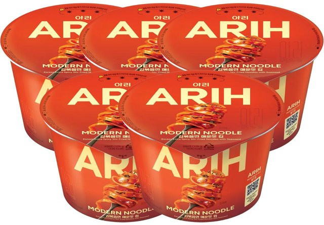 Paldo Ahri Moderne Nudeln Scharfes Seetang-Pfannengericht 5 x 125 g - Bild 1