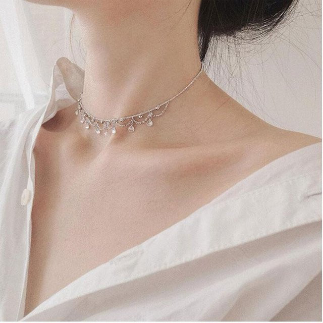 Allbestart Choker Halskette, 925 Silber, Zirkonia, Damen - Bild 1