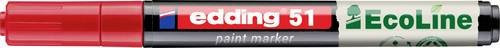 Edding 51 EcoLine Lackmarker Rot mit 1 mm und 2 mm Spitze - Bild 1