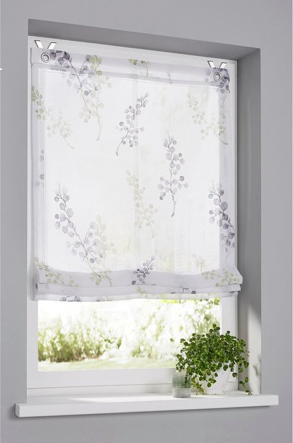 Raffrollo Heine Home semi-transparent, Farbe: Multicolour, Breite: 140 cm, Höhe: 45 cm - Bild 1