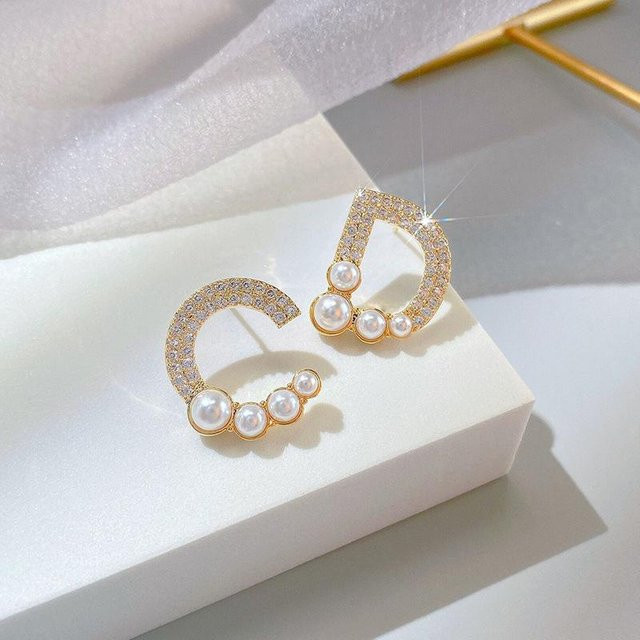Wucifang Jewelry Perlenohrringe, Kupfer, gray, Damen - Bild 1