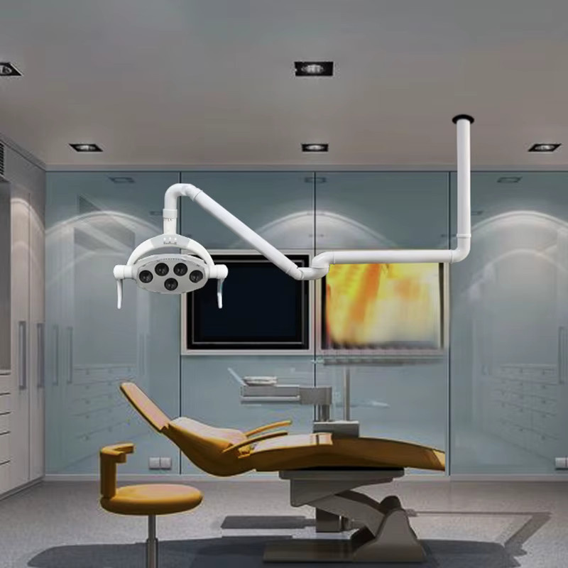 GLONXD Deckenmontierte Halterung für LED und Halogen Dental-Lampen in Weiß aus Metall - Bild 2