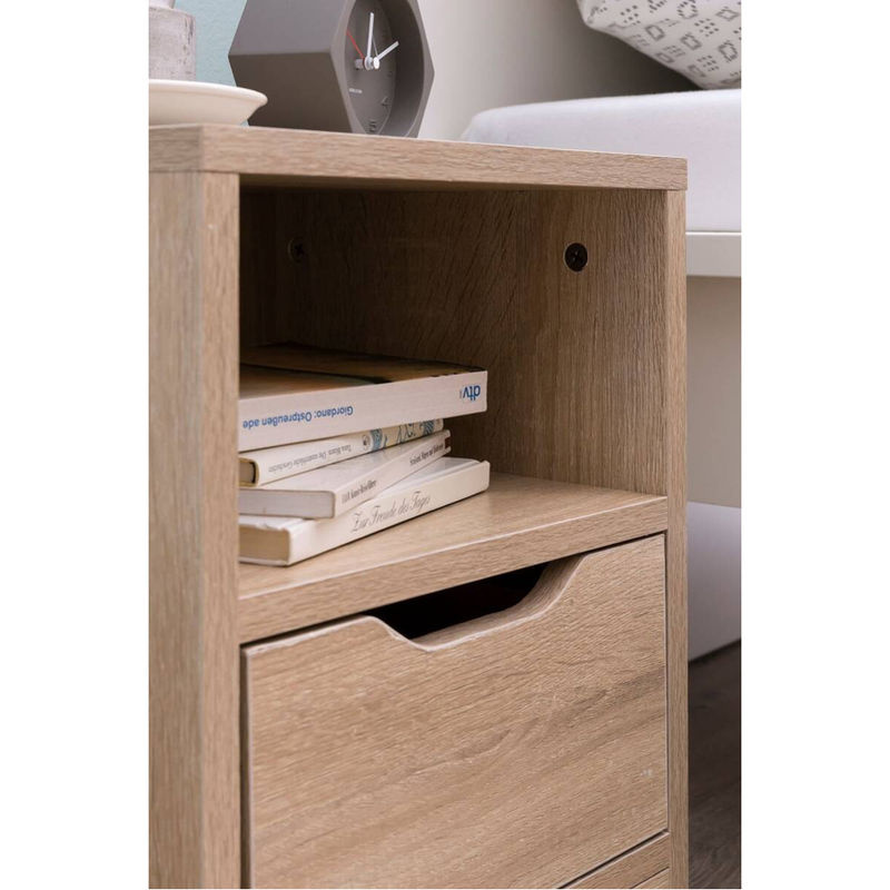 Nachtkonsole Wohnling Sonoma Nachbildung in Beige B/H/T: 31 x 43 x 31 cm - Bild 2