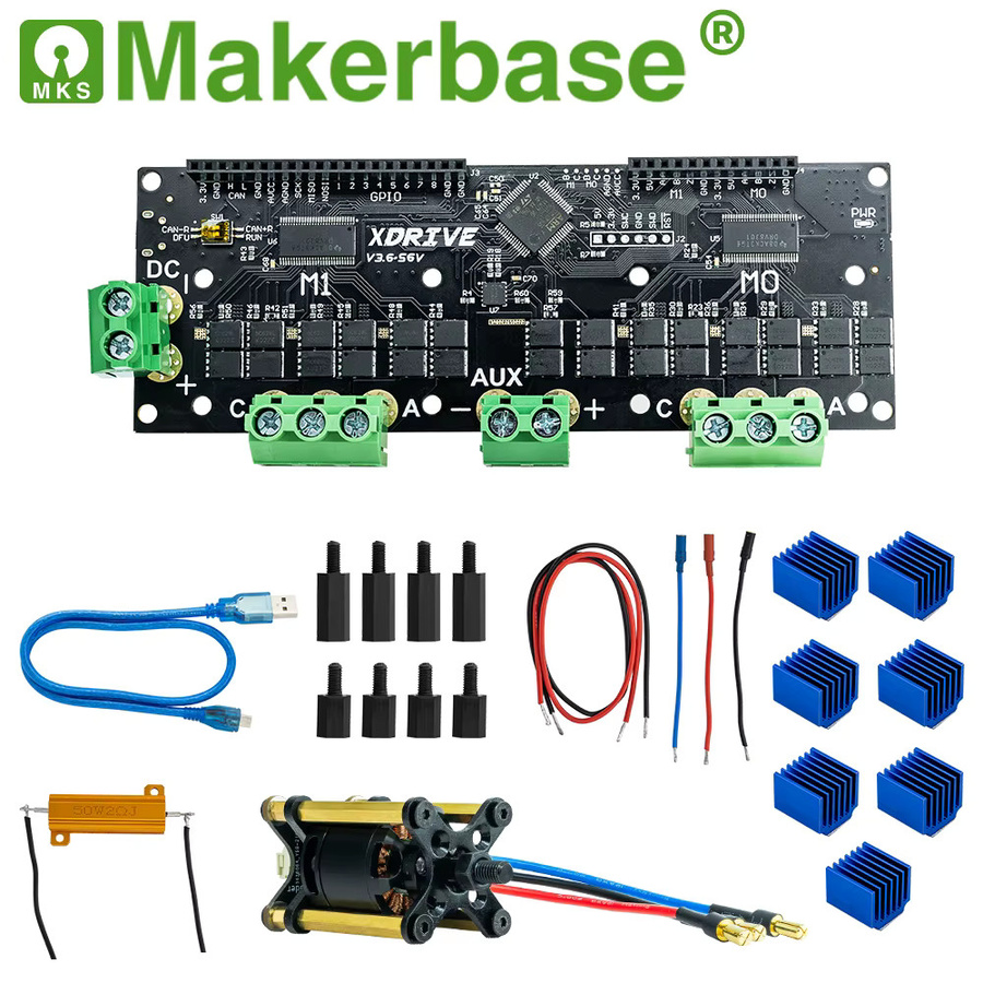 Makerbase MKS XDRIVE 56 V hochpräziser bürstenloser Servomotor-Controller in Schwarz basierend auf ODrv V3.6-Upgrade - Bild 3