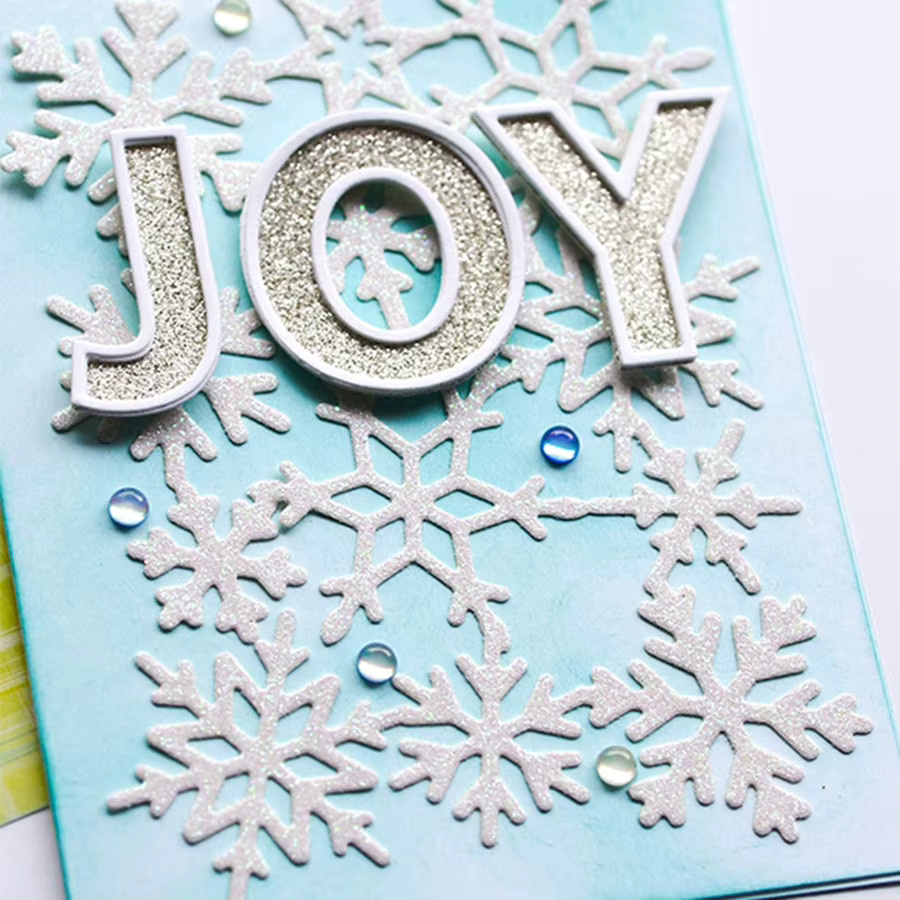 Metall Stanzform Weihnachten Kristallkugel und Schneeflocke für Scrapbooking und Bastelarbeiten - Bild 3