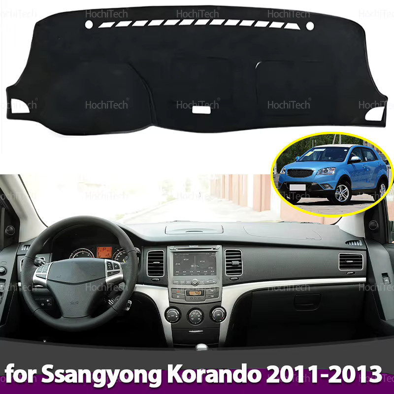 Auto Dashboard Abdeckung Ssangyong Korando 2011 2012 2013 in Schwarz als UV-Schutz Dashmat - Bild 2