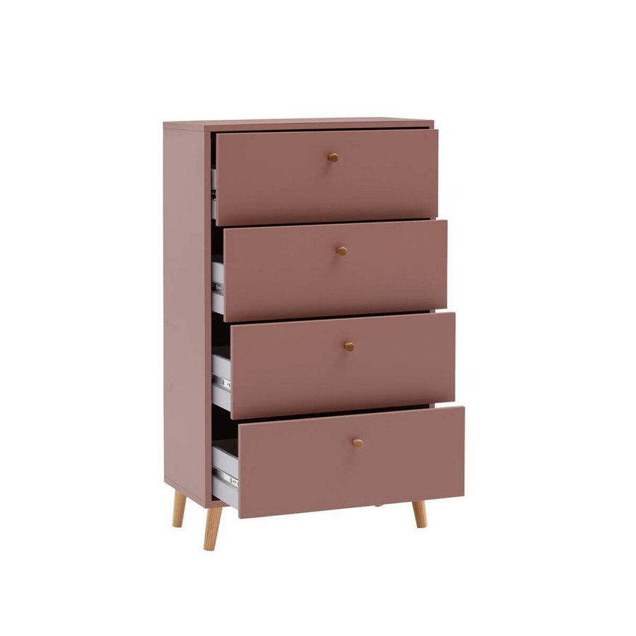 Schildmeyer Kommode Bjarne in Mauve aus Massivholz, B/T/H: 60,1 x 33,0 x 101,3 cm - Bild 3