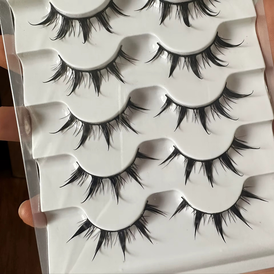 JIEFUXIN Falsche Wimpern, 10 Paar, Unisex - Bild 2
