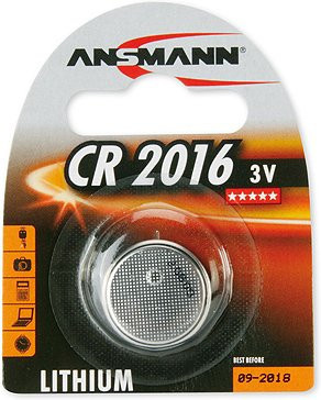 Ansmann Knopfzelle CR 2016 Batterie in Silber - Bild 1