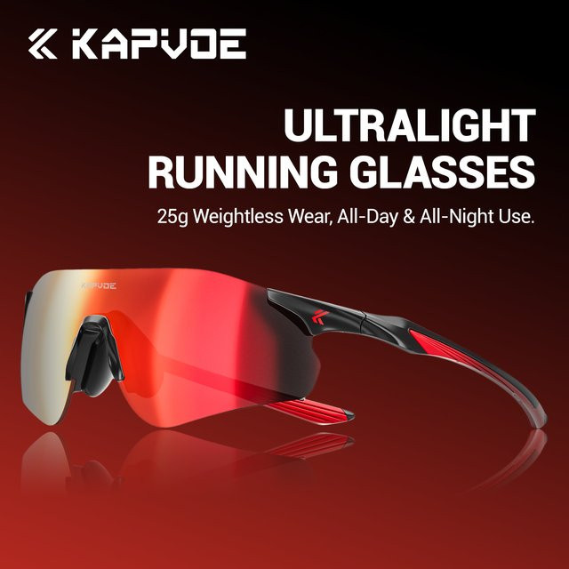 Kapvoe Sportsonnenbrille, photochrom, Kunststoff, Unisex - Bild 1