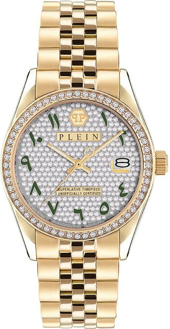 Philipp Plein Damenuhr, Quarz, Edelstahl, Silber, 38 mm, 5 ATM - Bild 1