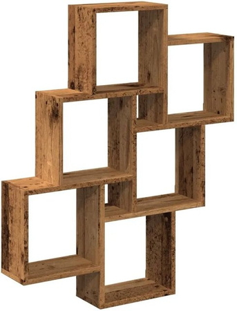 vidaXL Würfelregal in Altholz-Optik braun aus Holzwerkstoff, B/T/H: 78 x 15 x 93 cm