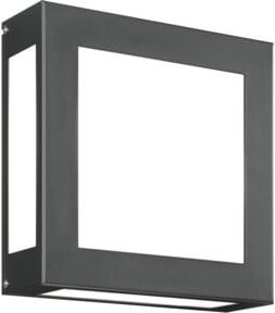 CMD Wandleuchte E27 in Anthrazit mit Glas und Metall, B/T/H: 28,0 x 28,0 x 9,5 cm - Bild 1