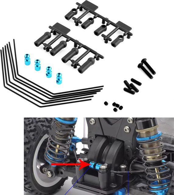 Tamiya Stabilisators vorne und hinten, Zubehör, Schwarz - Bild 1