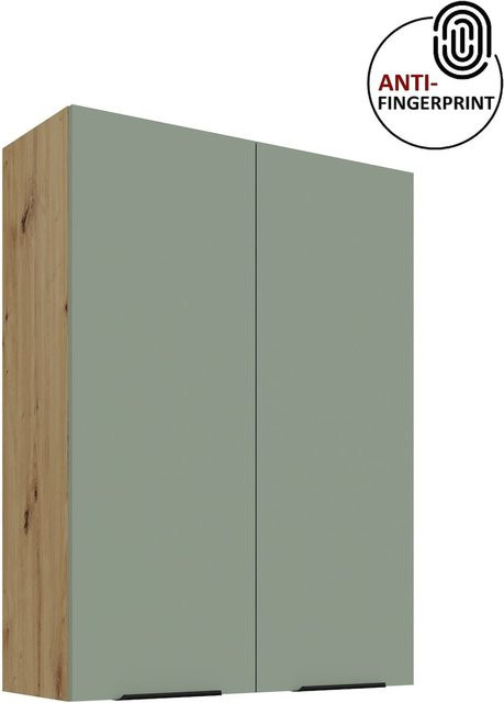 ARIA Hängeschrank Aquamarin mit Anti Fingerprint Oberfläche und drei Einlegeböden, Höhe: 80 cm, Breite: 90 cm - Bild 1
