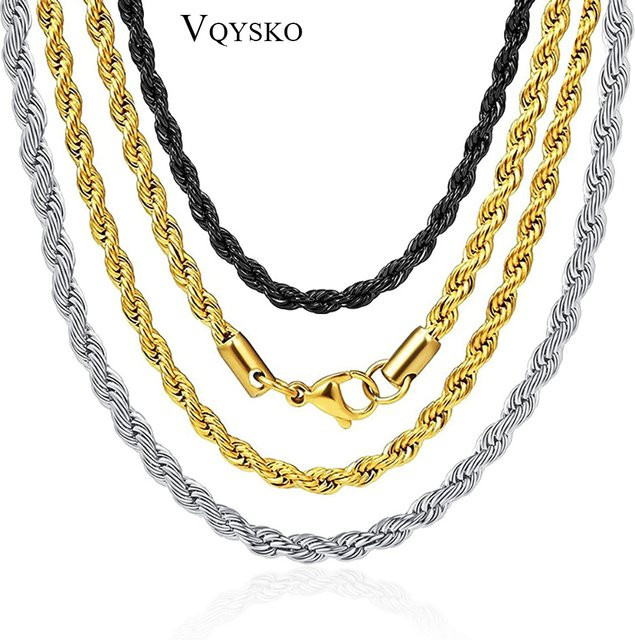 VQYSKO Halskette, Gold, Unisex, minimalistisch - Bild 1