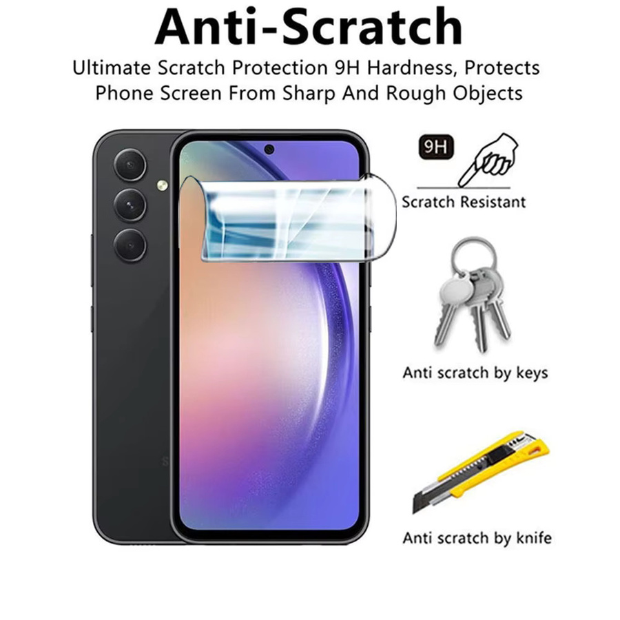 4in1 Hydrogel Schutzfolien Set für Samsung Galaxy A55 A54 A53 A52 A35 A34 A33 A32 A15 A14 A13 inklusive Kameraschutz in Transparent - Bild 5