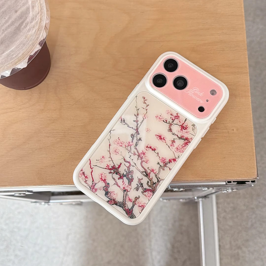 Handyhülle mit chinesischer Tuschemalerei und Pflaumenblüten für Apple iPhone 14 15 16 17 Pro Max, stoßfeste Acryl und TPU Hülle mit Lanyard, mehrfarbig - Bild 6