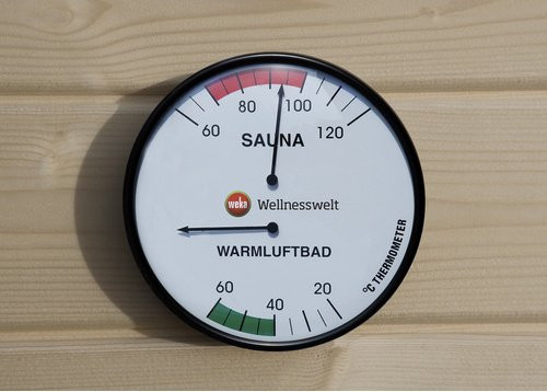 WEKA Doppelthermometer für Saunen in Weiß - Bild 1